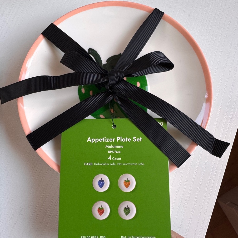 🎯 Kate Spade x Target Strawberry Appetizer Plate Set